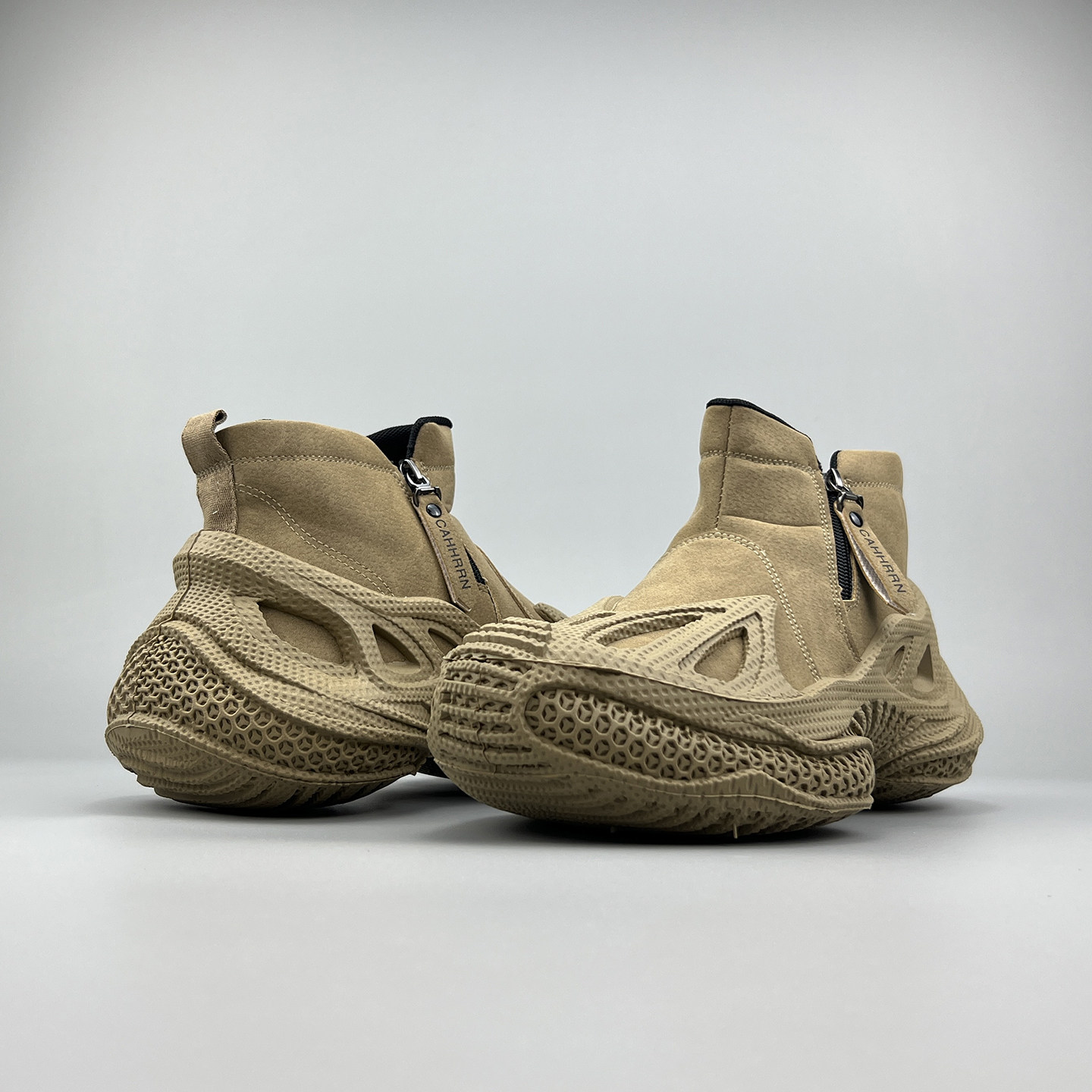 外贸男士春秋高帮拉链款机甲鞋厚底增高复古一脚蹬老爹鞋户外潮鞋,淘宝优惠券,粉丝福利购,淘宝优惠卷