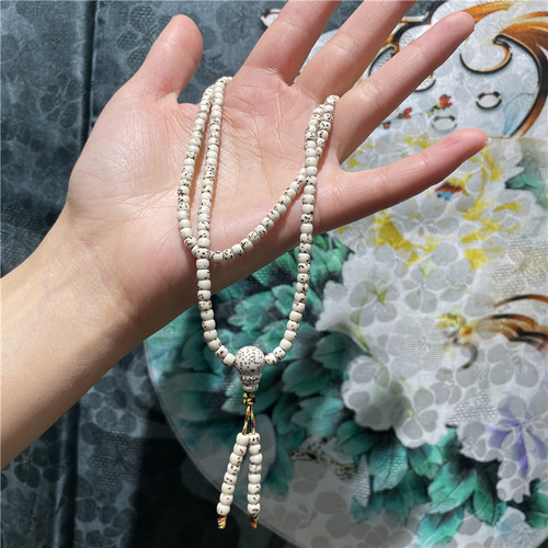 天然海南小星月菩提子迷你直切桶珠原生态顺白4x3mm佛珠手串手链 - 图3