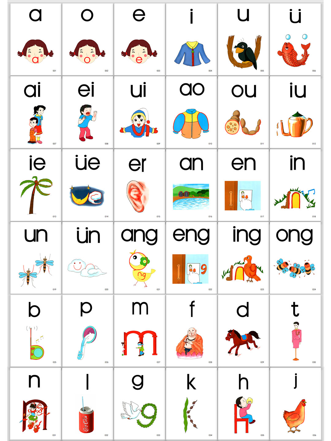 拼音卡片一年级宝宝早教拼读训练声母韵母幼儿园教师教学学具闪卡-图1