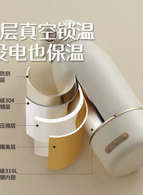 不插电烧开100度宝宝专用恒温水杯婴儿泡奶壶充电式保温壶热母乳