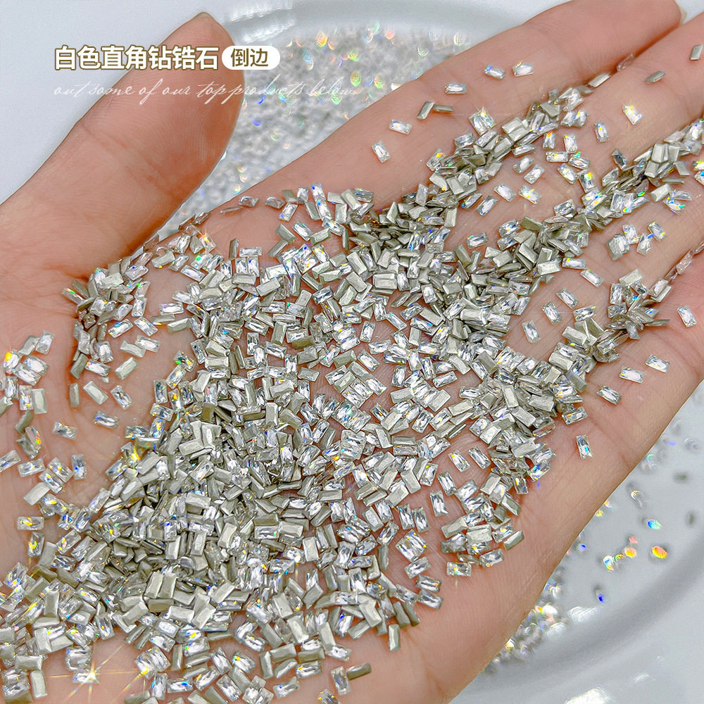 爆闪小长方平底锆石钻美甲饰品迷你直角异形钻水晶钻石指甲装饰贴,淘宝优惠券,粉丝福利购,淘宝优惠卷