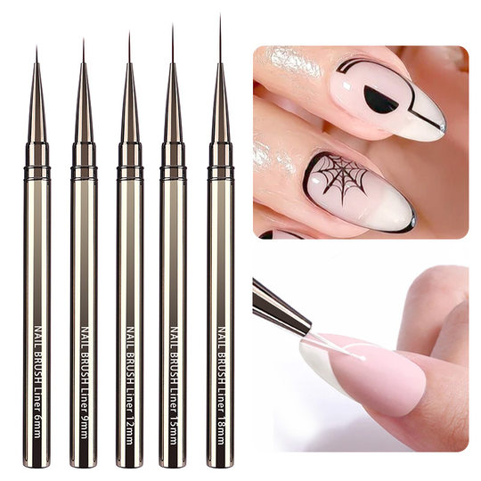 Extremely fine manicure line pen painted stroke flower line