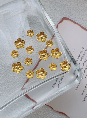 网红爆款富贵黄金花朵美甲饰品