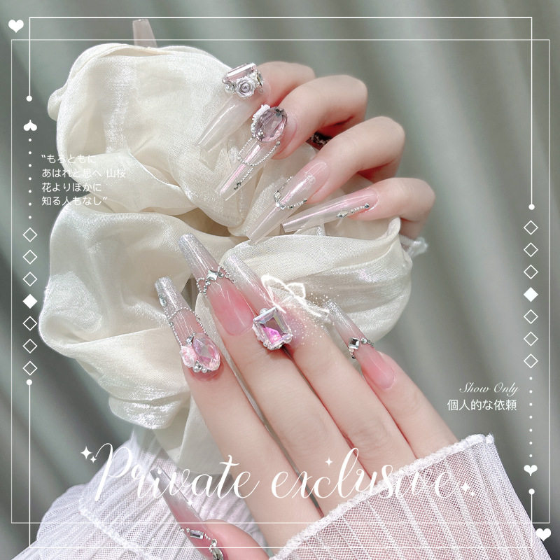 春日爆款美甲水晶堆钻透色方糖直角鸽子蛋指甲钻玫瑰花朵堆钻成品,淘宝优惠券,粉丝福利购,淘宝优惠卷