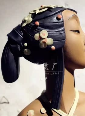 石湾公仔陶瓷封伟民大师精品古典仕女仲夏中式客厅酒柜中国风收藏