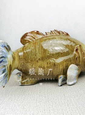 石湾公仔大师手工年年有余摆件