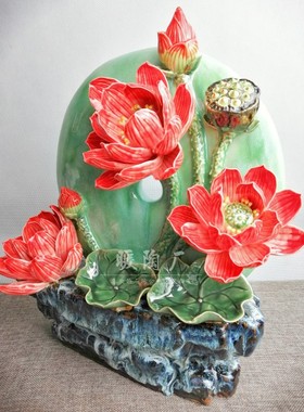 石湾公仔陶瓷大师好运连连摆件