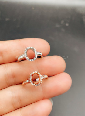 女银饰品气质简约女戒椭圆形