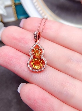 女银饰品葫芦形水晶石