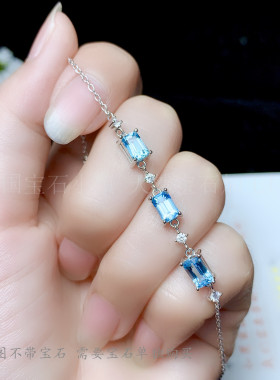 s925纯银长方形4*6mm