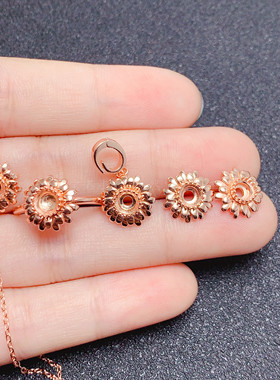 女银饰品小雏菊款圆形5*5套装