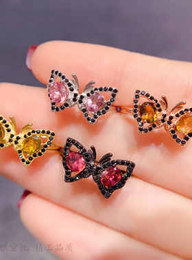 意大利双粒戒指s925纯银神秘感