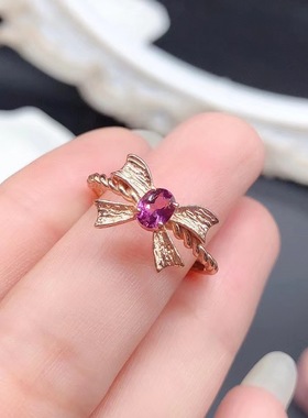 女银饰品轻奢气质蝴蝶结戒指