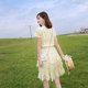 ATAR summer embroidered ກະໂປງ elastic ແຂນສັ້ນ