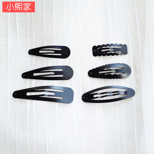 小熙家黑色简单基础BB夹儿童碎发发夹女童头饰刘海发卡子宝宝发饰 - 图0