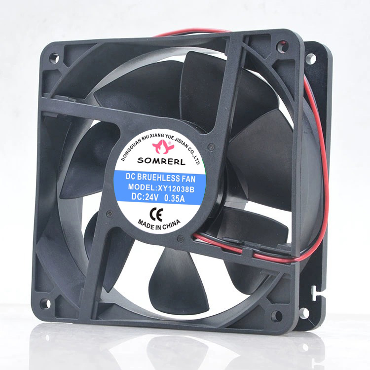 全新SOMREAL XY12038B 24V 0.35A/0.55A/0.6A 机柜变频散热风扇 - 图0