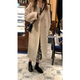 Fayeye Self -сделанная 90 шерстяной шерстяной четырехдушетой с двойным двойным шерстяным пальто Ж.