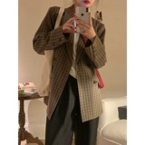 Пиджак классического кроя для отдыха, в корейском стиле, оверсайз