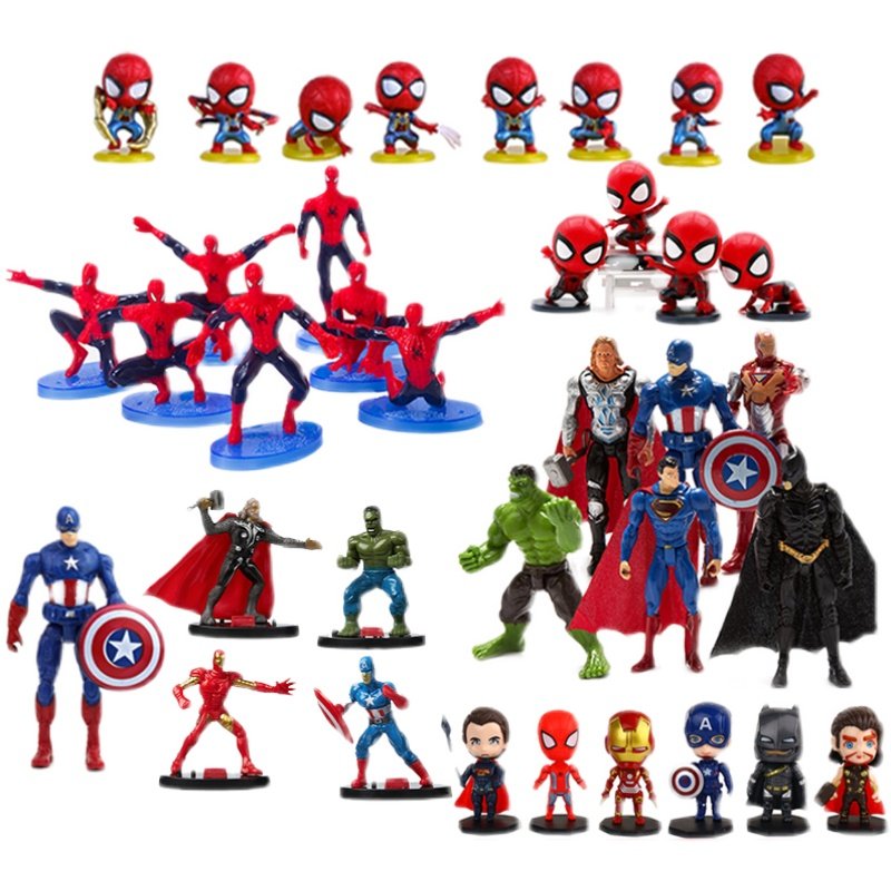 蜘蛛侠复仇者联盟蛋糕装饰摆件英雄美国队长钢铁侠超人甜品台插件,淘宝优惠券,粉丝福利购,淘宝优惠卷