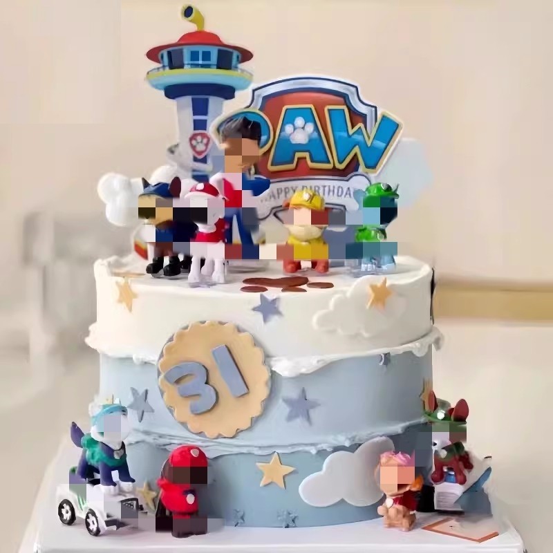 网红男孩生日烘焙蛋糕装饰卡通狗狗队摆件宝宝小狗狗蛋糕插件插牌,淘宝优惠券,粉丝福利购,淘宝优惠卷