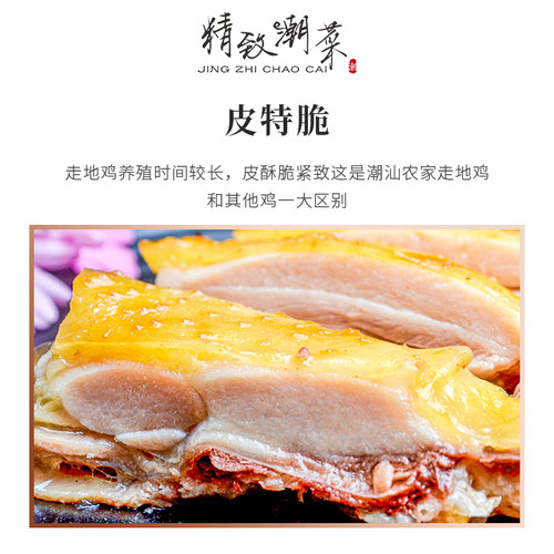 精致潮菜谷饲土鸡皮脆肉香骨硬走地鸡 熟肉 潮汕优选土鸡顺丰航空 - 图1