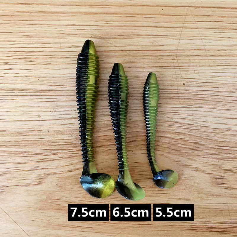 路亚螺纹T尾软饵倒钓浮水假饵钓鲈鱼鳜鱼翘嘴德州缓沉螺旋小软虫,淘宝优惠券,粉丝福利购,淘宝优惠卷