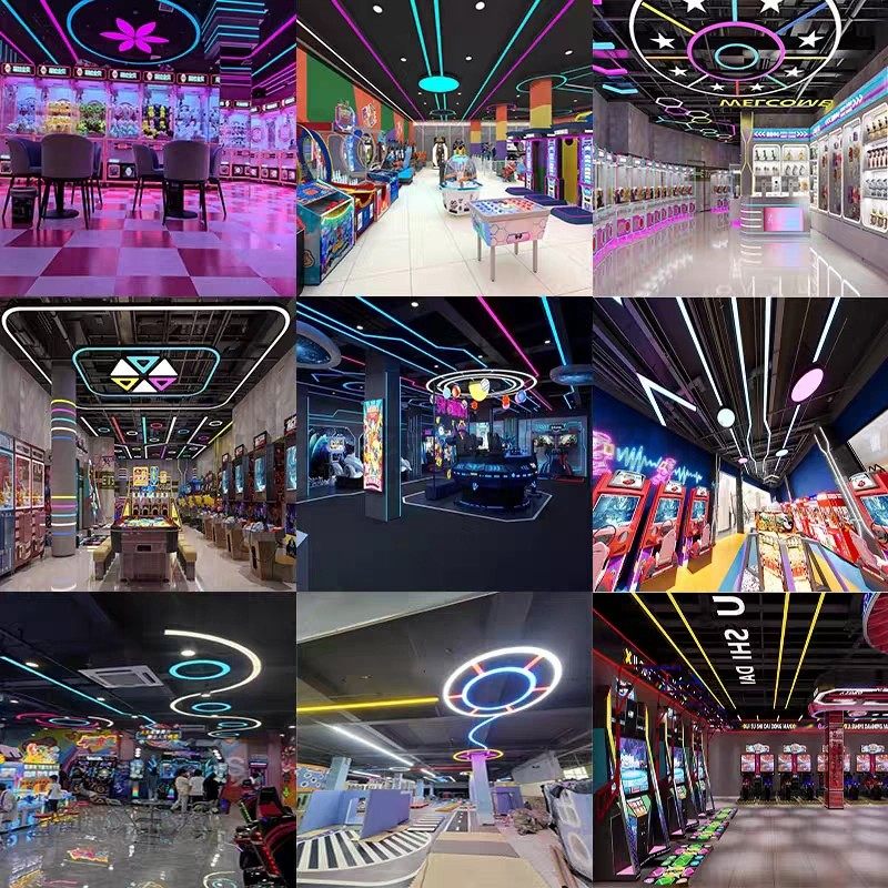 led造型灯 圆形六边形 超市办公写字楼健身房台球室定制创意吊灯,淘宝优惠券,粉丝福利购,淘宝优惠卷