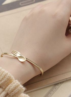 Ayatorie日系小众叉勺子开口手镯