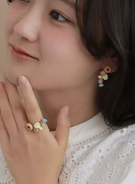 日韩系糖果饼干戒指指环