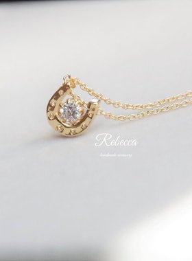 拼邮日本手作风轻奢锆石锁骨链