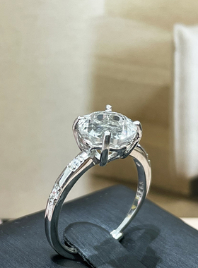 天然白水晶小众设计925银戒指女