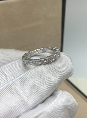 蛇形满钻925纯银女戒指银饰礼物