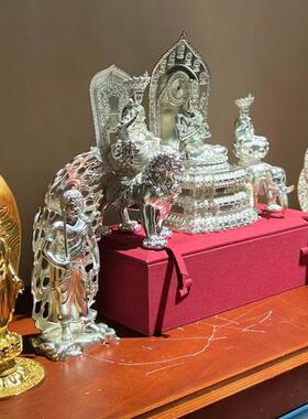 纯银足银999镀金不动明王佛像摆件属鸡本命佛唐密东密佛像定大小