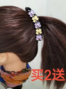 头饰香蕉夹竖夹发饰百搭优雅抓夹成人女防滑扭夹水钻发夹马尾发卡