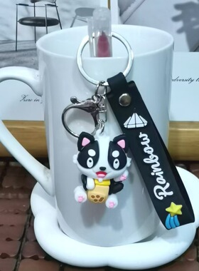 卡通可爱小狗小猫钥匙扣学生情侣包包挂件汽车钥匙链礼物挂饰