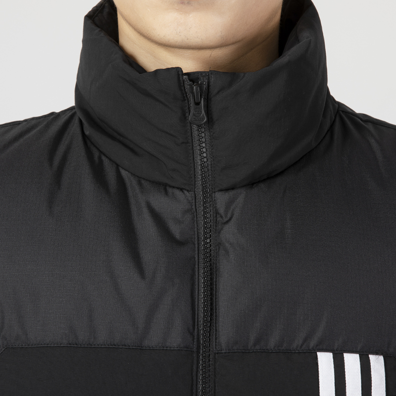 Adidas阿迪达斯羽绒背心男2023秋冬新款运动服保暖立领马甲HN4776