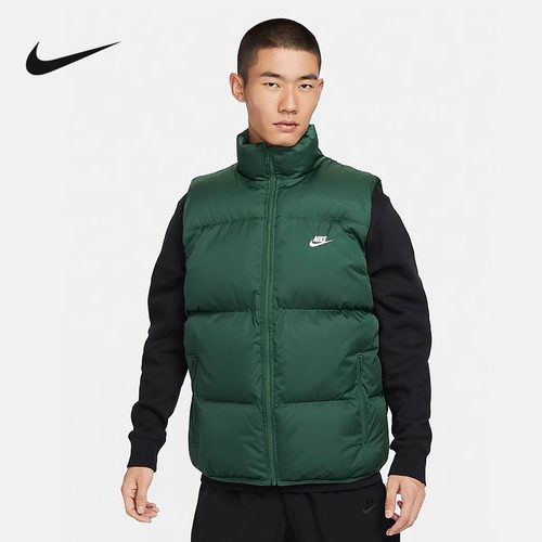 NIKE/耐克2024春季男棉马甲保暖立领休闲运动服夹克外套FB7374-图0