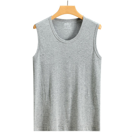 Pure cotton men's vest men's hurdles sports fitness sweat-absorbing cotton vest wide shoulders summer base shirt