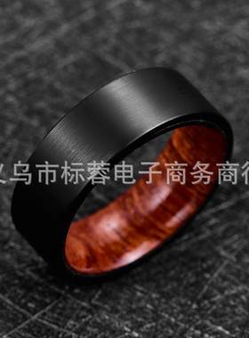 钨钢戒指现货混批一件8mm黑色