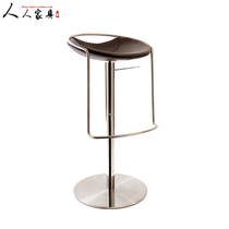 Italian Minimalist High Footstool Swivel Modern Minima Home Lift Light Lavish Island Bench Bar Stainless Steel Bar Bench