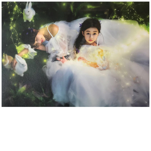 儿童拍照道具小兔子影楼婚纱摄影仿真毛绒动物猫咪小狗 真毛会叫 - 图3