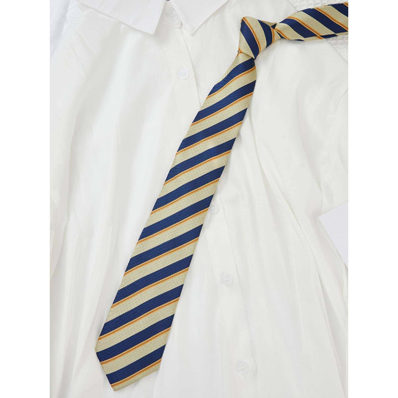 赤绀金领带领结JK/DK日系校园风男女同款免打拉链式酒红条纹潮,淘宝优惠券,粉丝福利购,淘宝优惠卷