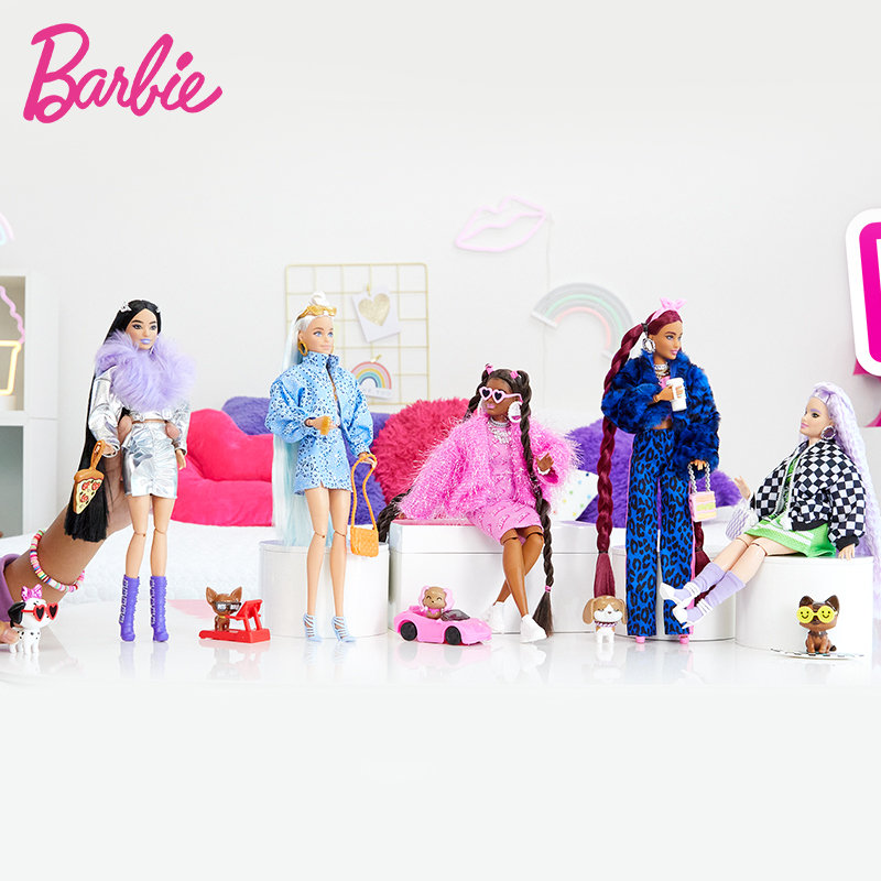 芭比娃娃新潮系列儿童玩乐混装玩具 芭比娃娃/配件
