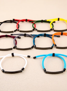 彩印材料不锈钢手链小礼品弯牌编织手链节日礼物广告跨境彩印刻字