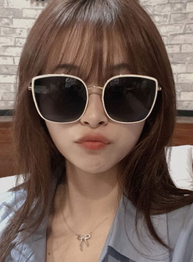 优雅时尚方形框墨镜女高级感ins