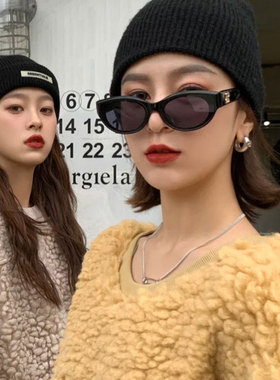 猫眼墨镜女高级感街拍太阳眼镜潮