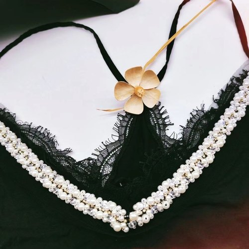 小香风重工手工钉珠花边 dⅰy外套领口袖口肩部装饰配件服装辅料 - 图1