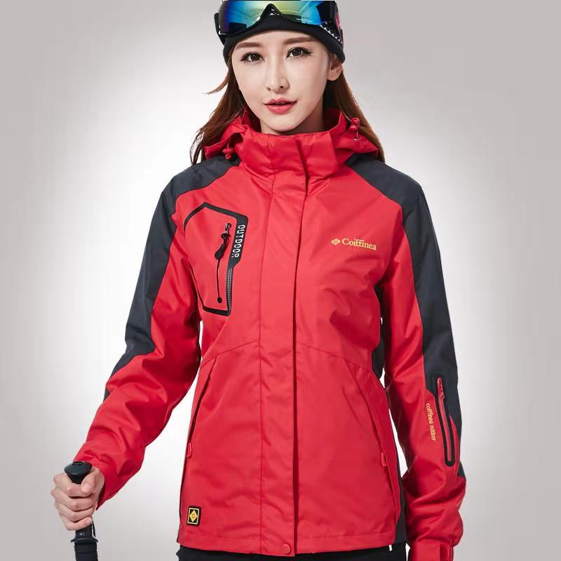 冬季户外冲锋衣男女两件套三合一可拆卸加厚登山服潮牌防水风大衣 冬季户外冲锋衣男女两件套三合一可拆卸加厚登山服潮牌防水风大衣