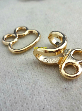 新款金色枪银色金属合金领钩风纪扣热卖皮草风衣大衣毛衣搭扣对扣