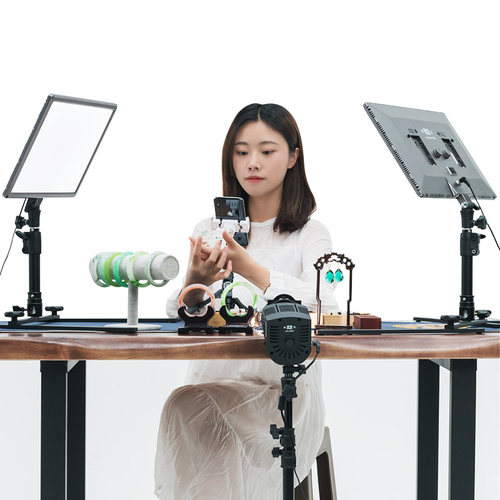 南冠南光LED拍照摄影摄像外拍打光灯具淘宝珠宝玉器翡翠首饰品室内桌面拍摄视频直播照相补光灯常亮柔光灯 - 图3
